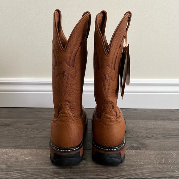 Road Wolf Rider Work Leather Western Wellington Boot Size 9.5 M - Picture 3 of 16